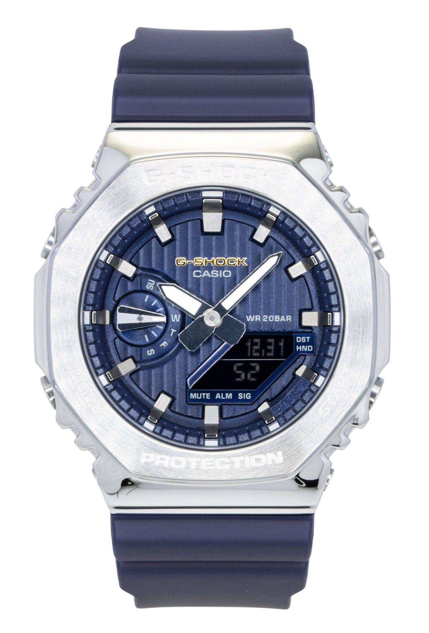 Casio - G-Shock G-Steel Analog Digital Limited Edition Dial Quartz GM-2110SH-2A 200M Men's Watch - Blue
