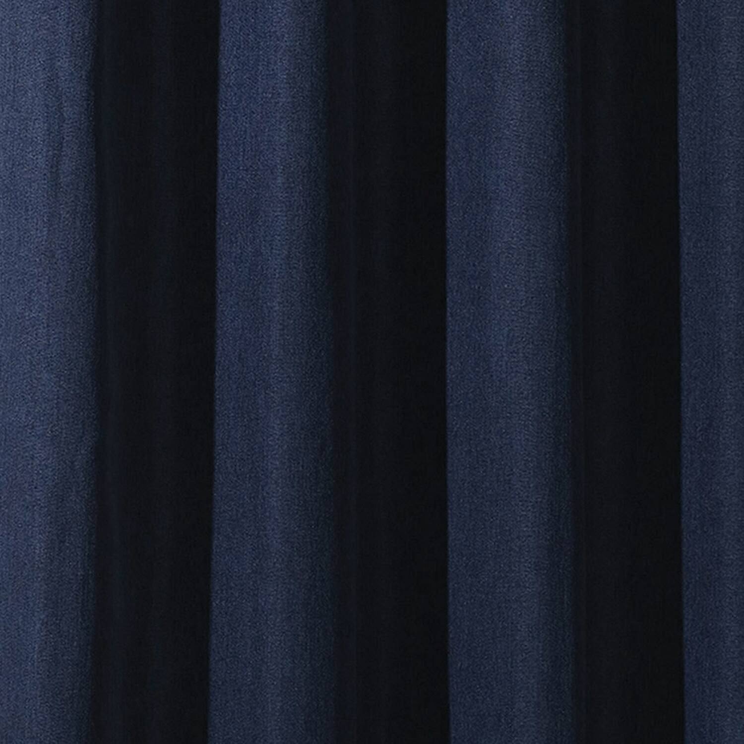 Left. Commonwealth Home Fashions - Thermalogic Cambridge Room Darkening Textured Fabric Reduce Light Grommet Curtain Panel 52" x 95" Navy - Navy.