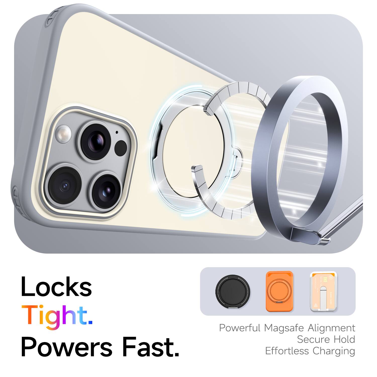 Locks Tight. Powers Fast.  
Powerful MagSafe Alignment  
Secure Hold  
Effortless Charging