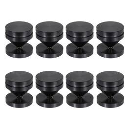 Unique Bargains - 8pcs Speaker Spike Kit Shockproof Adjustable Aluminum Alloy Spike Isolation with Pads Mat for Subwoofer - Black