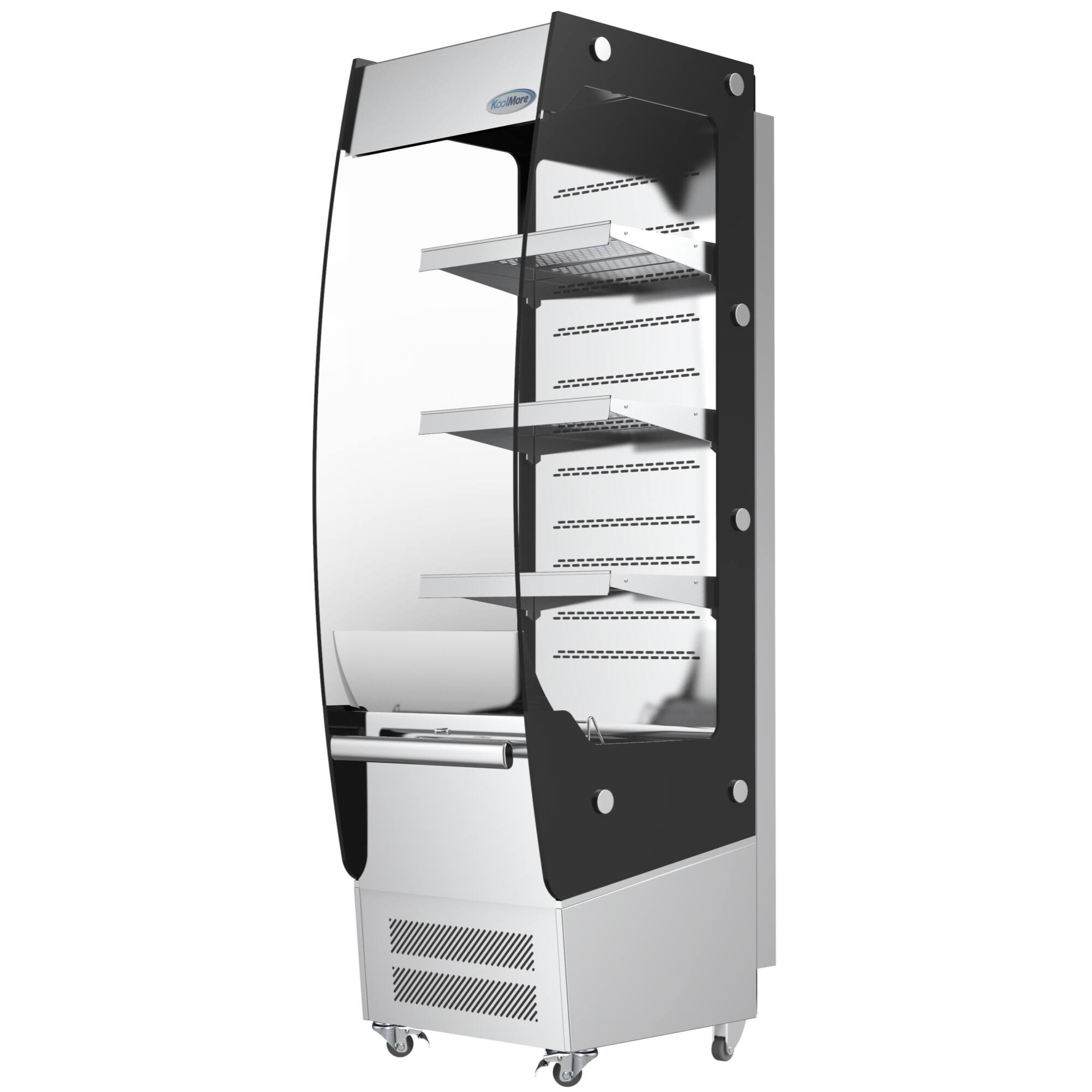 Back. Koolmore - 26 in. Open Air Grab and Go Refrigerator - 7.7 Cu Ft. CDAU-7C-SS - Black.