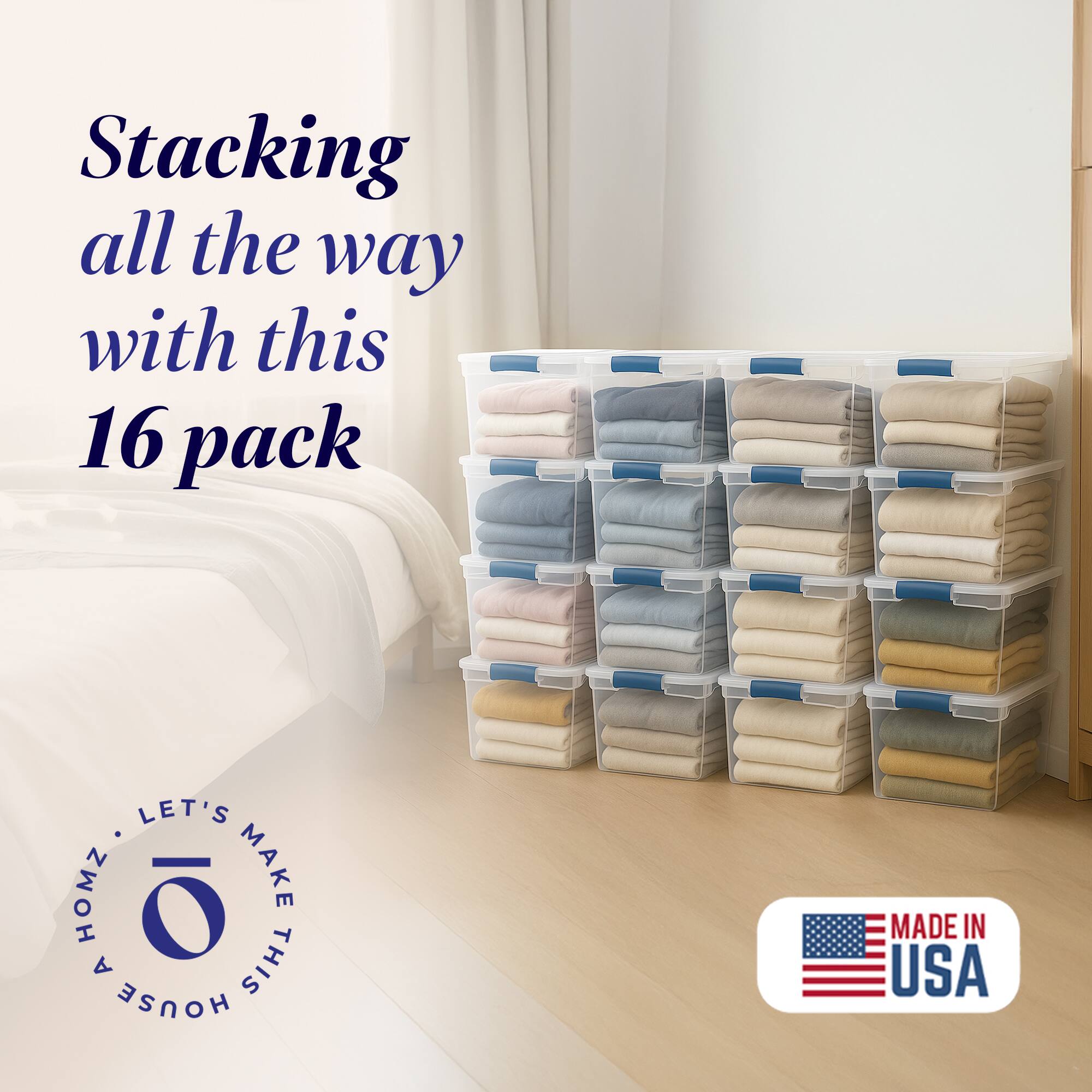 Stacking all the way with this 16 pack

LET'S MAKE THIS HOUSE

MADE IN USA