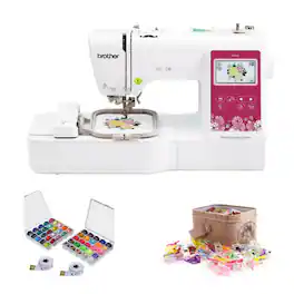 Brother - Elite PE545 3.7-Inch Touch Display Embroidery Machine with Sewing Bundle