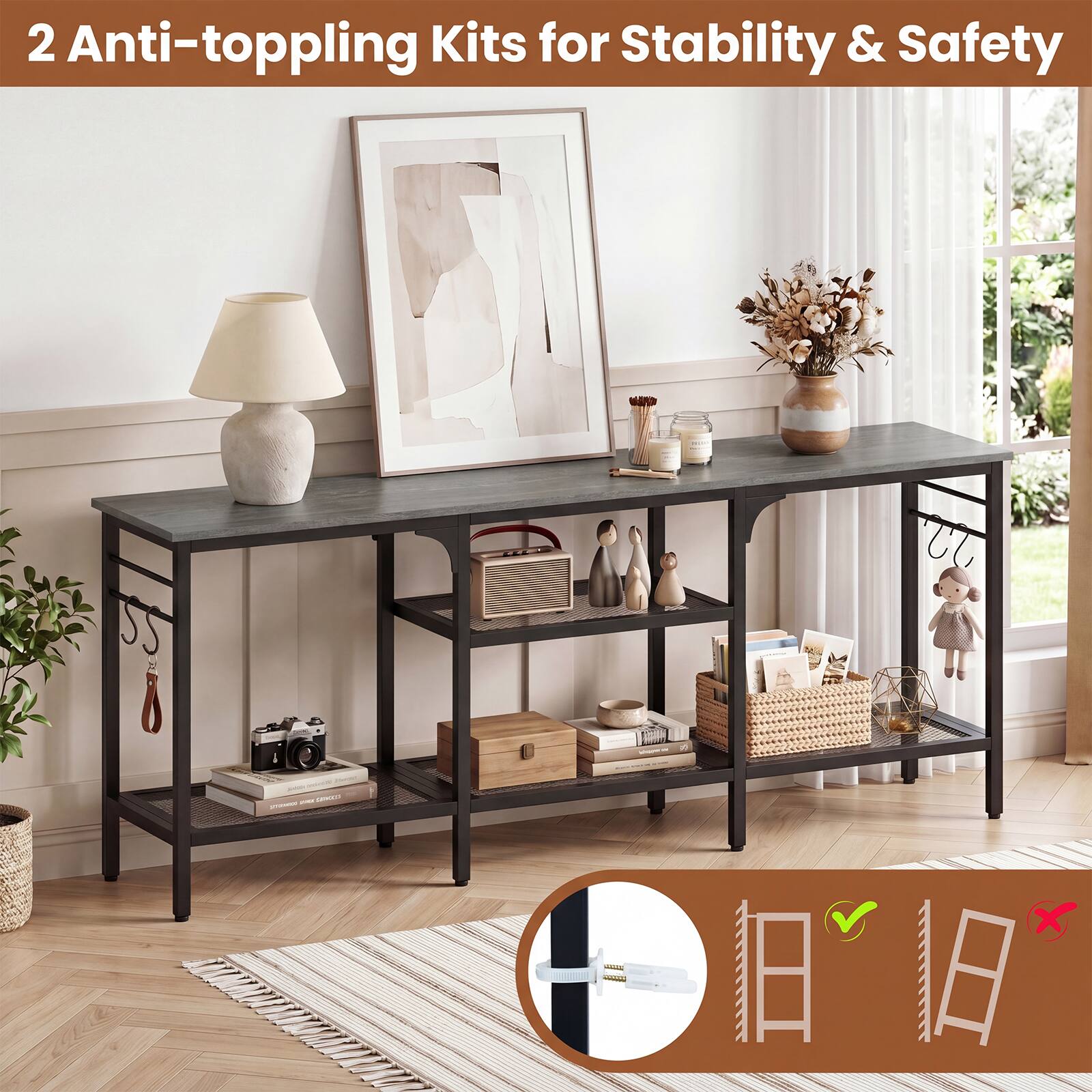 2 Anti-toppling Kits for Stability & Safety