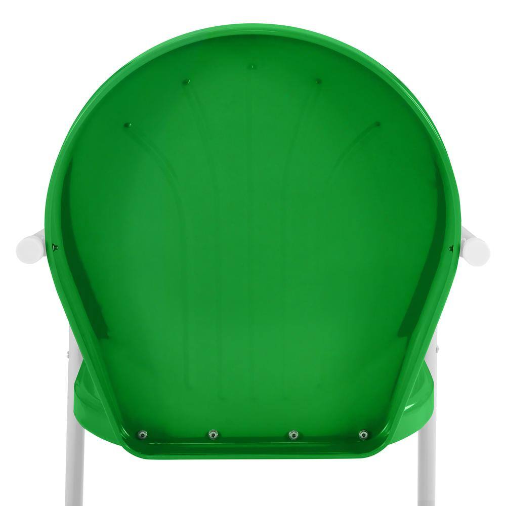 Alt View 4. Crosley Furniture - Griffith 3Pc Retro Outdoor Bistro Set - Bistro Table & 2 Chairs - Kelly Green Gloss.