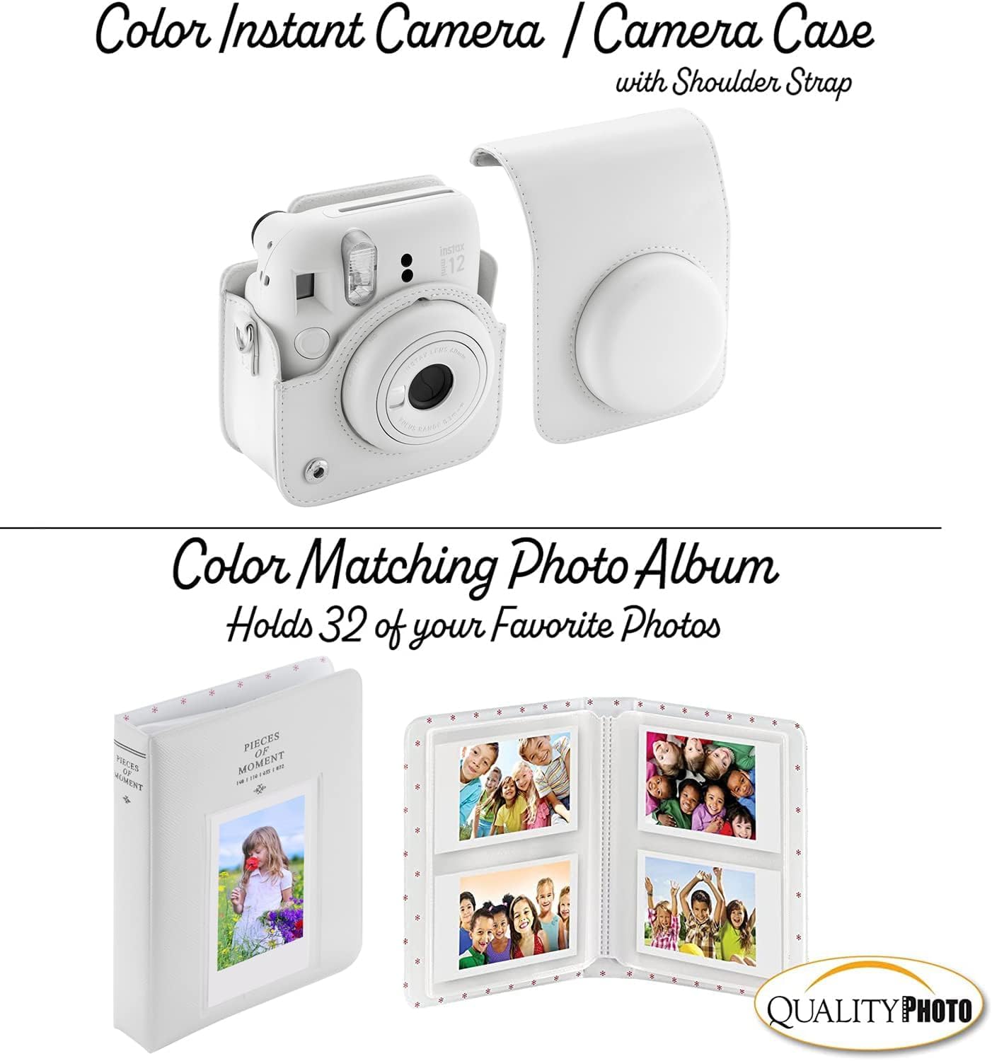 Color Instant Camera / Camera Case with Shoulder Strap

Color Matching Photo Album Holds 32 of your Favorite Photos

QUALITY PHOTO