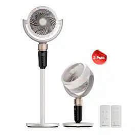 Dreame - FC15 Oscillating Standing Fan, 9 Speeds 3 Modes, Height-Adjustable, Washable Filter, LED Screen, 2-Pack Bundle