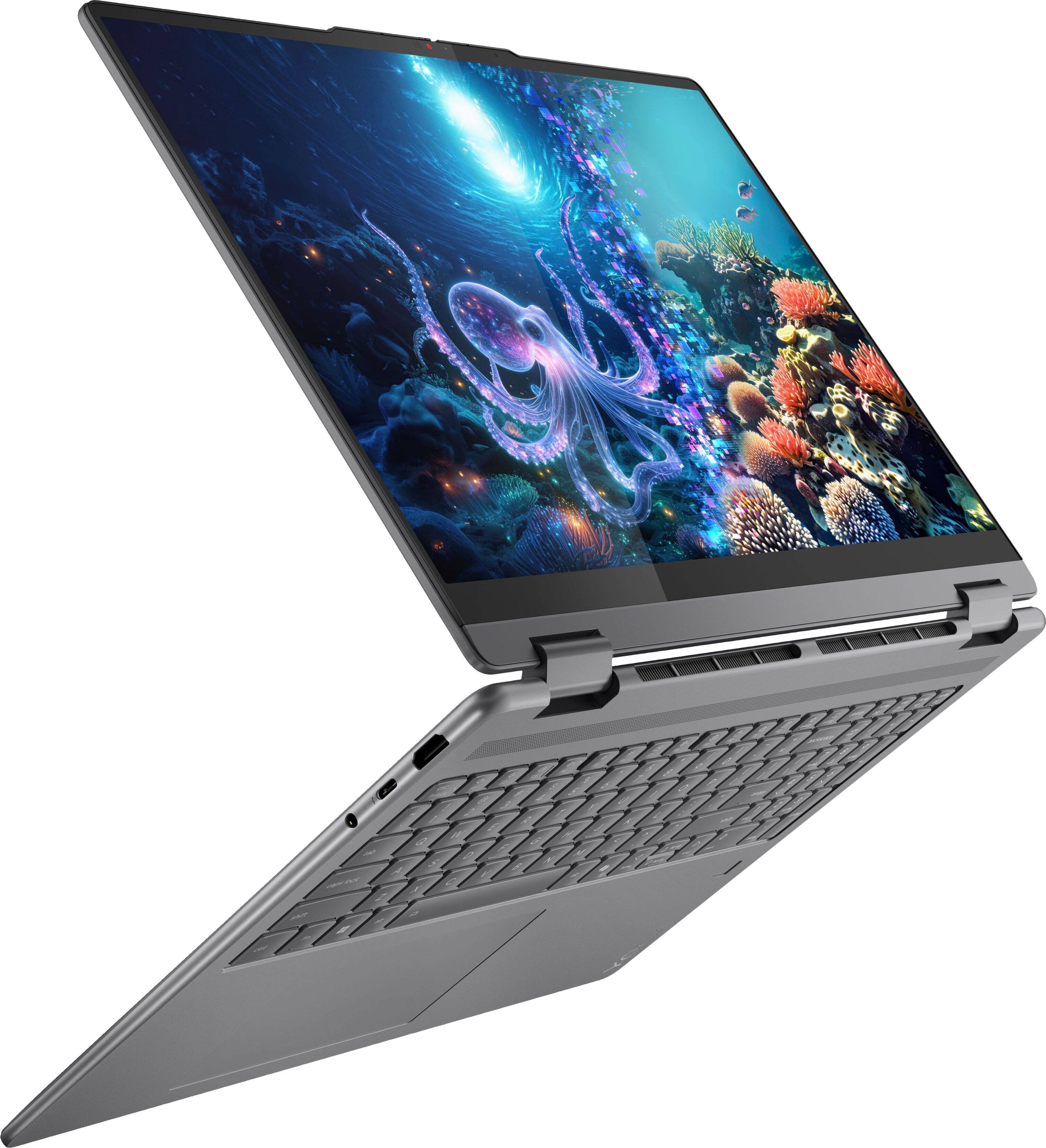 Alt View 14. Lenovo - Yoga 7i 2-in-1 - Copilot+ PC - 16" 2K Touchscreen Laptop - Core Ultra 7 Processor 256V 2024 - 16GB Memory - 512GB SSD - Luna Grey.