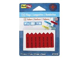 Redi-Tag - Sign Here Flags, Assorted Colors, 0.31" Wide, 126/Pack - Blue, Mint, Red, Yellow