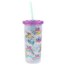 Silver Buffalo - My Little Pony Dream Castle 20-Ounce Carnival Cup With Lid and Straw - Multi-Colored