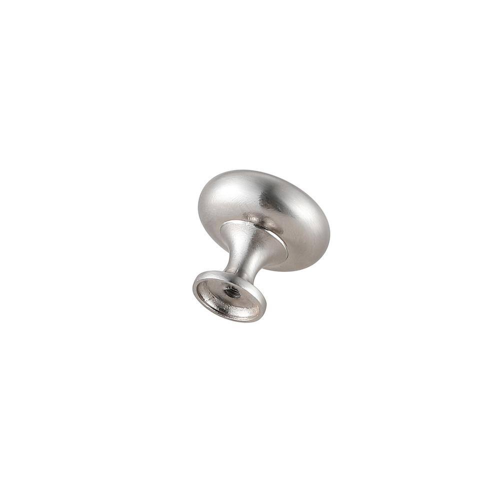 Left. Elegant Decor - Cadon 1.2" Diameter Brushed Nickel Mushroom Knob Multipack (Set of 10) - Brushed Nickel.