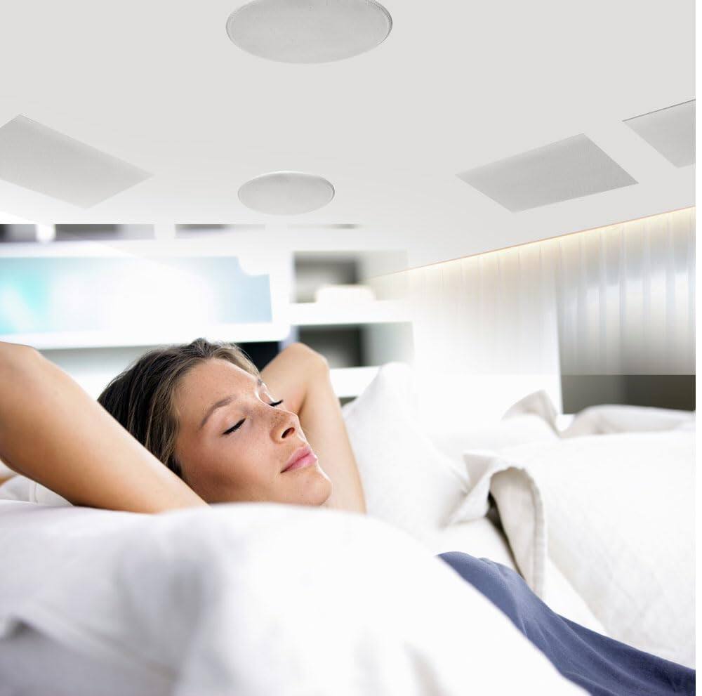 Angle. PYLE - Pyle 8.0" Ceiling Wall Mount Speakers - Pair of - Black.