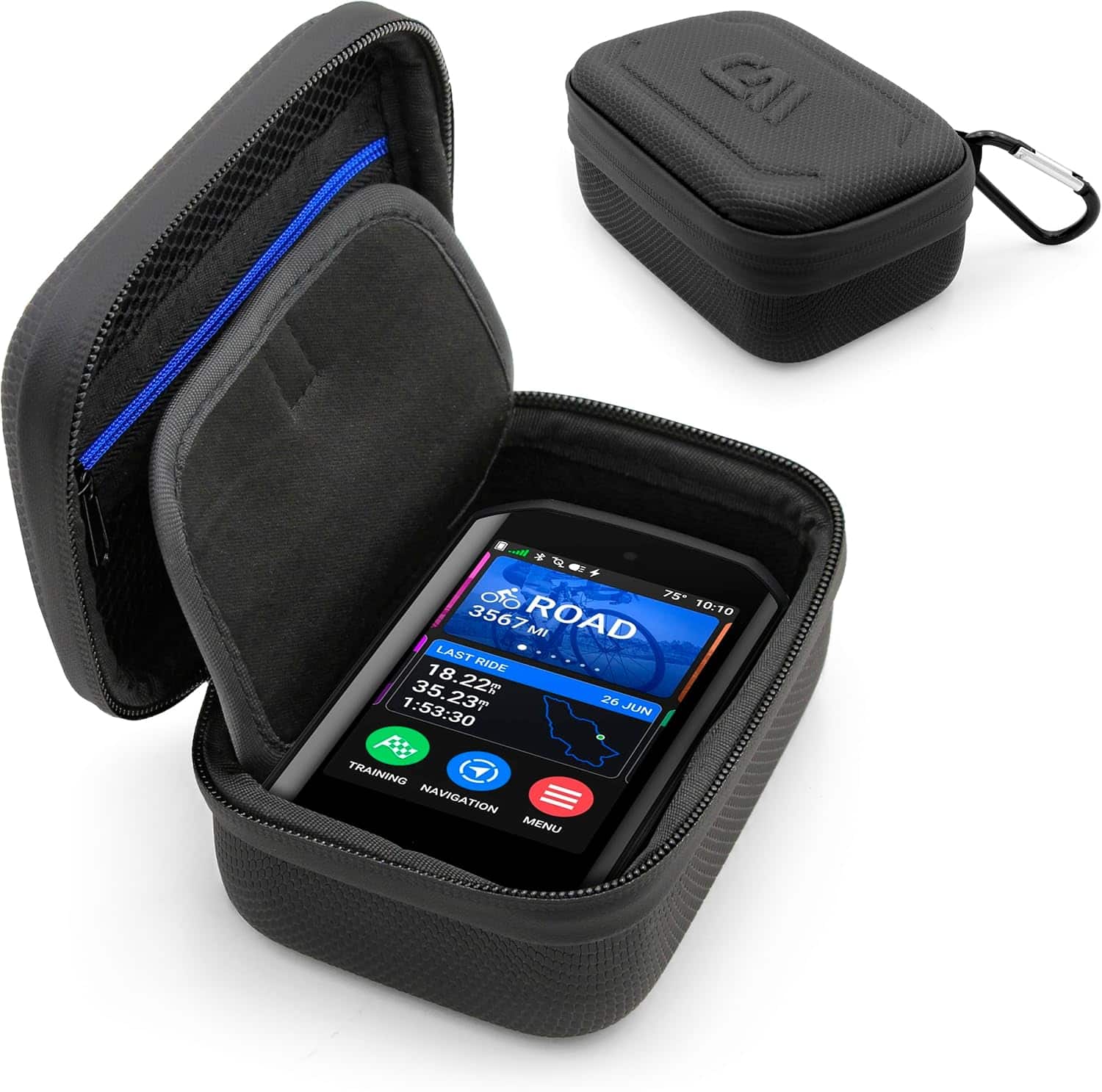 CASEMATIX - EVA Travel Case for Garmin Edge 1050 Bike Computer & Other GPS Handheld Units Up to 4.75" x 3" x 1.5"