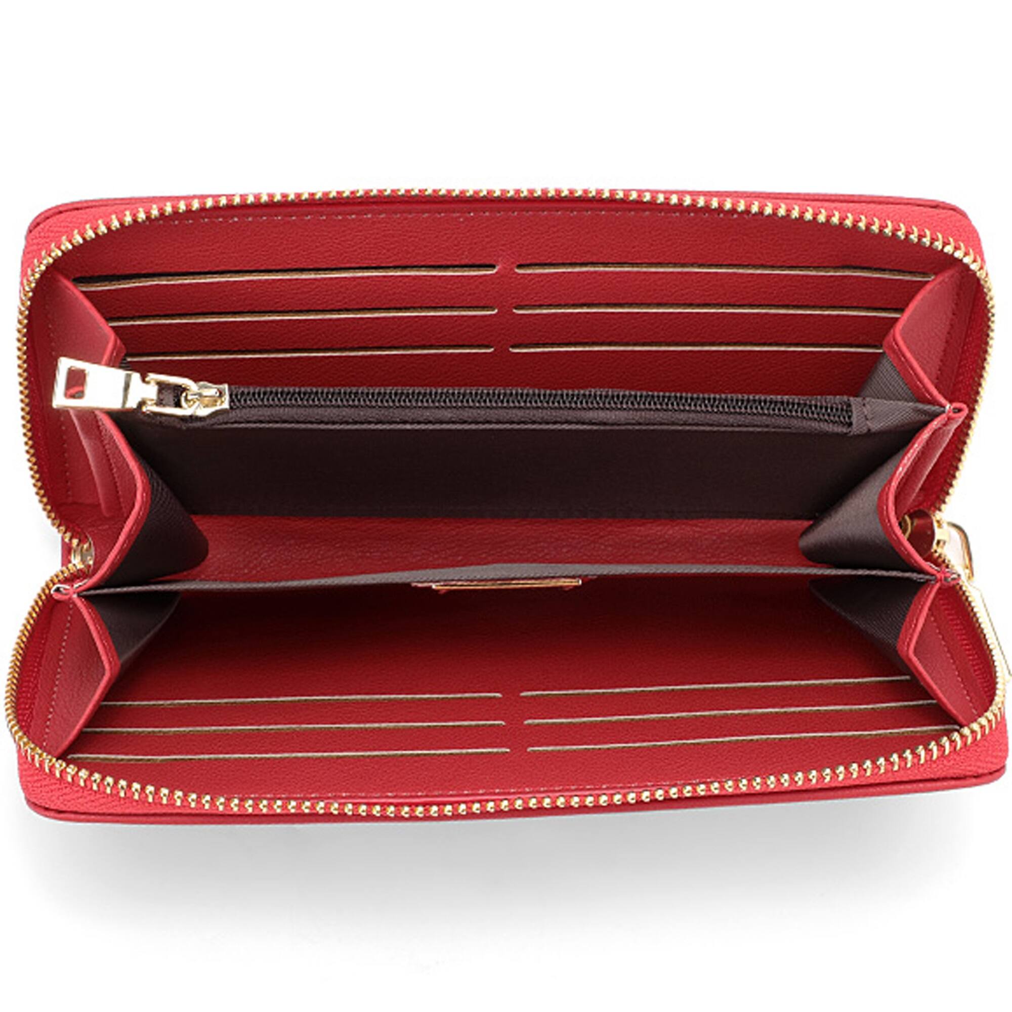 Back. Champs - Iconic Collection Zip-Around Wallet - Red.