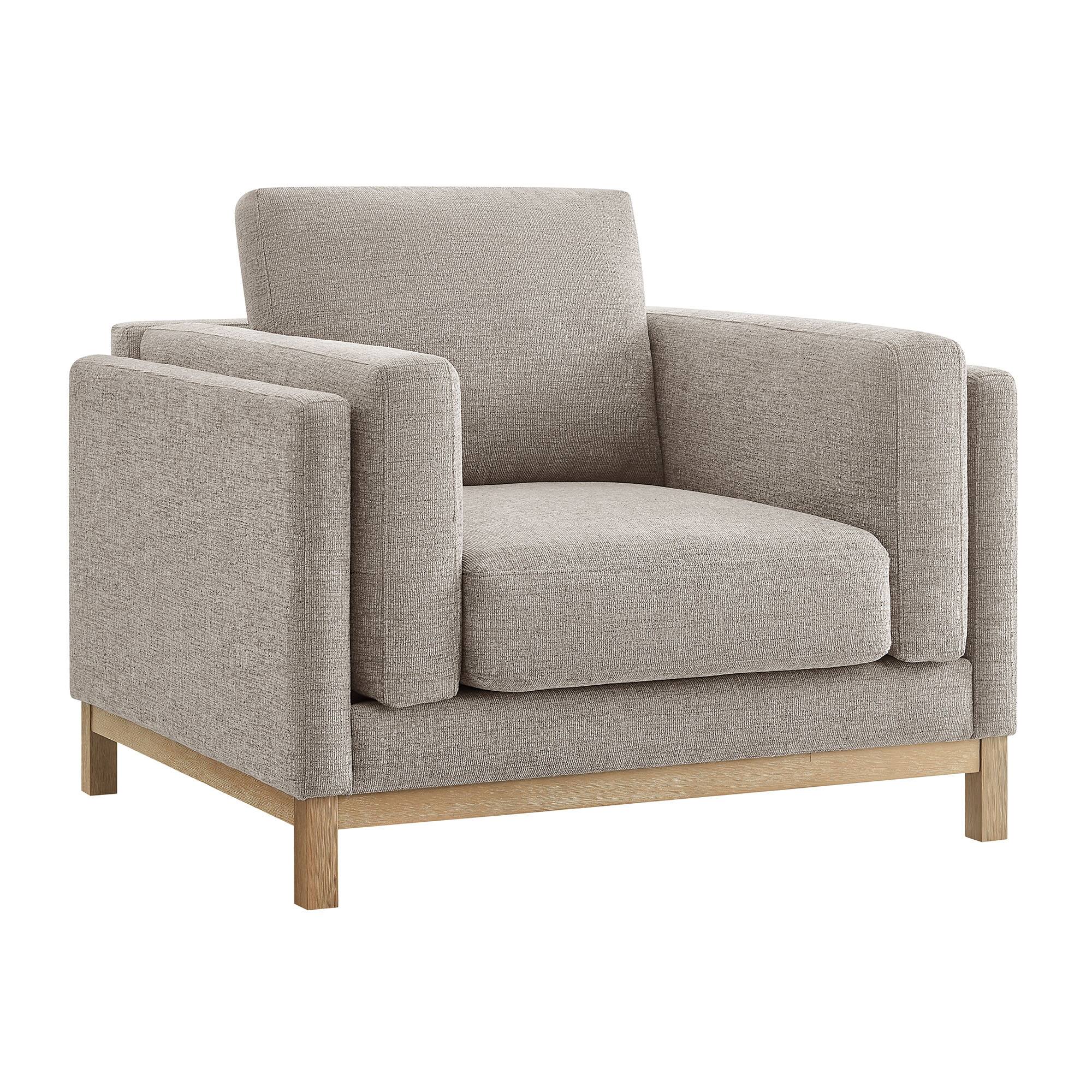 Angle. Modway - Roscoe Upholstered Armchair - Pewter.