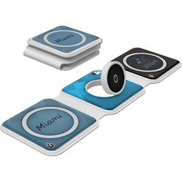 Keyscaper - Miami Marlins 3-in-1 Foldable Charger - White