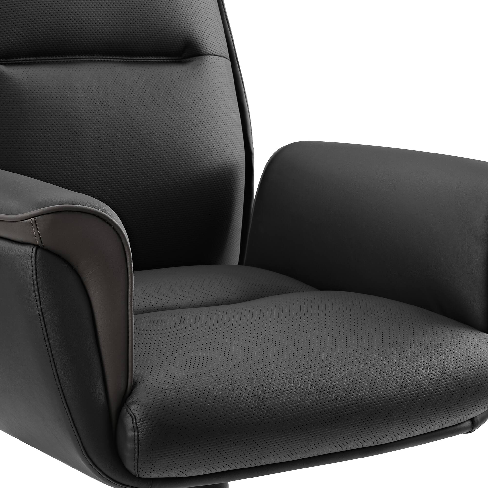 Alt View 1. Eureka Ergonomic - Microfiber Leather Executive Office Chair - Black.