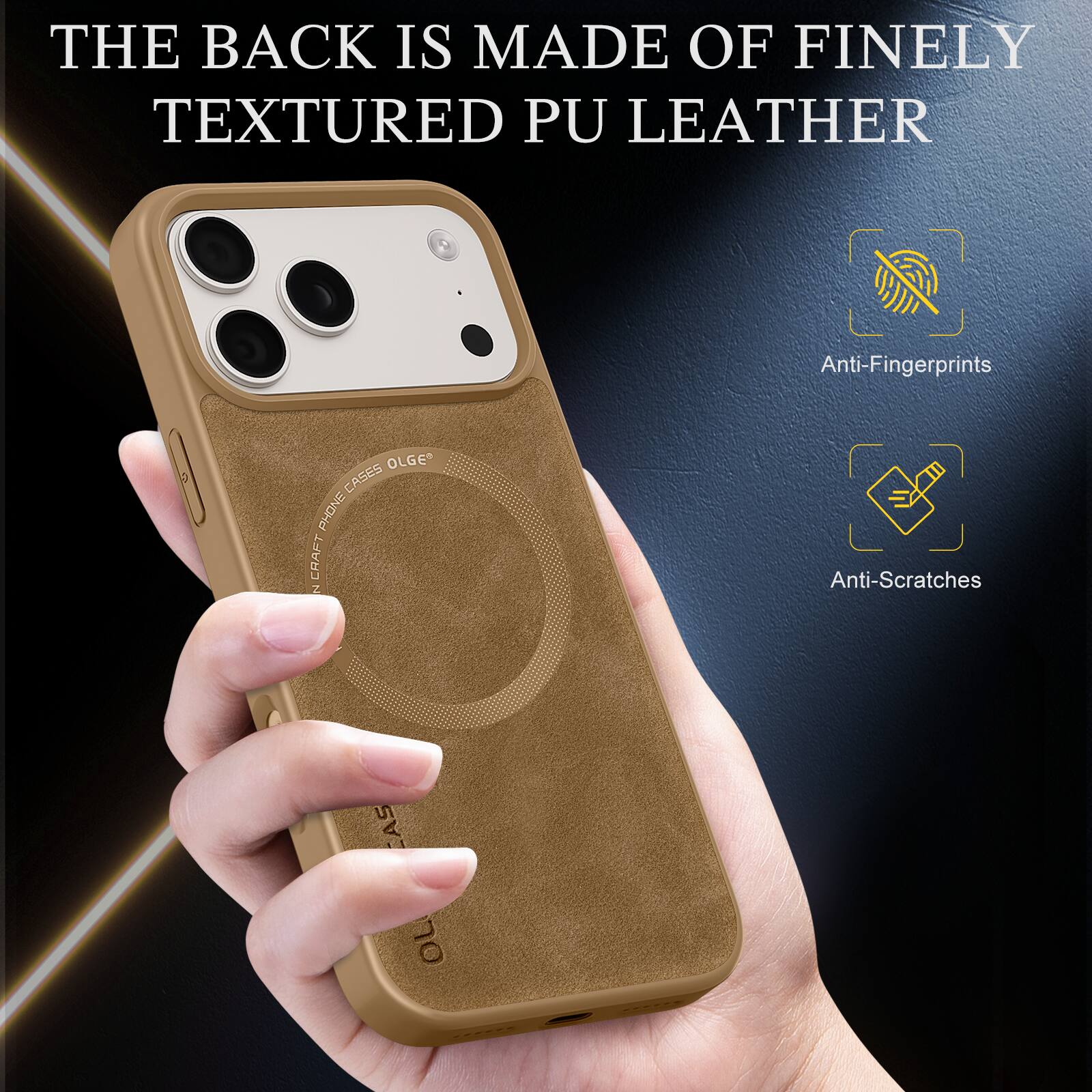 THE BACK IS MADE OF FINELY TEXTURED PU LEATHER

Anti-Fingerprints

Anti-Scratches