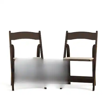 Front. JETRANSPORT - Hercules Series Beechwood Folding Event Chairs With Padded Seats Modern Wooden Banquet Set Of 4 SET OF 4 - Fruitwood Set of 2.