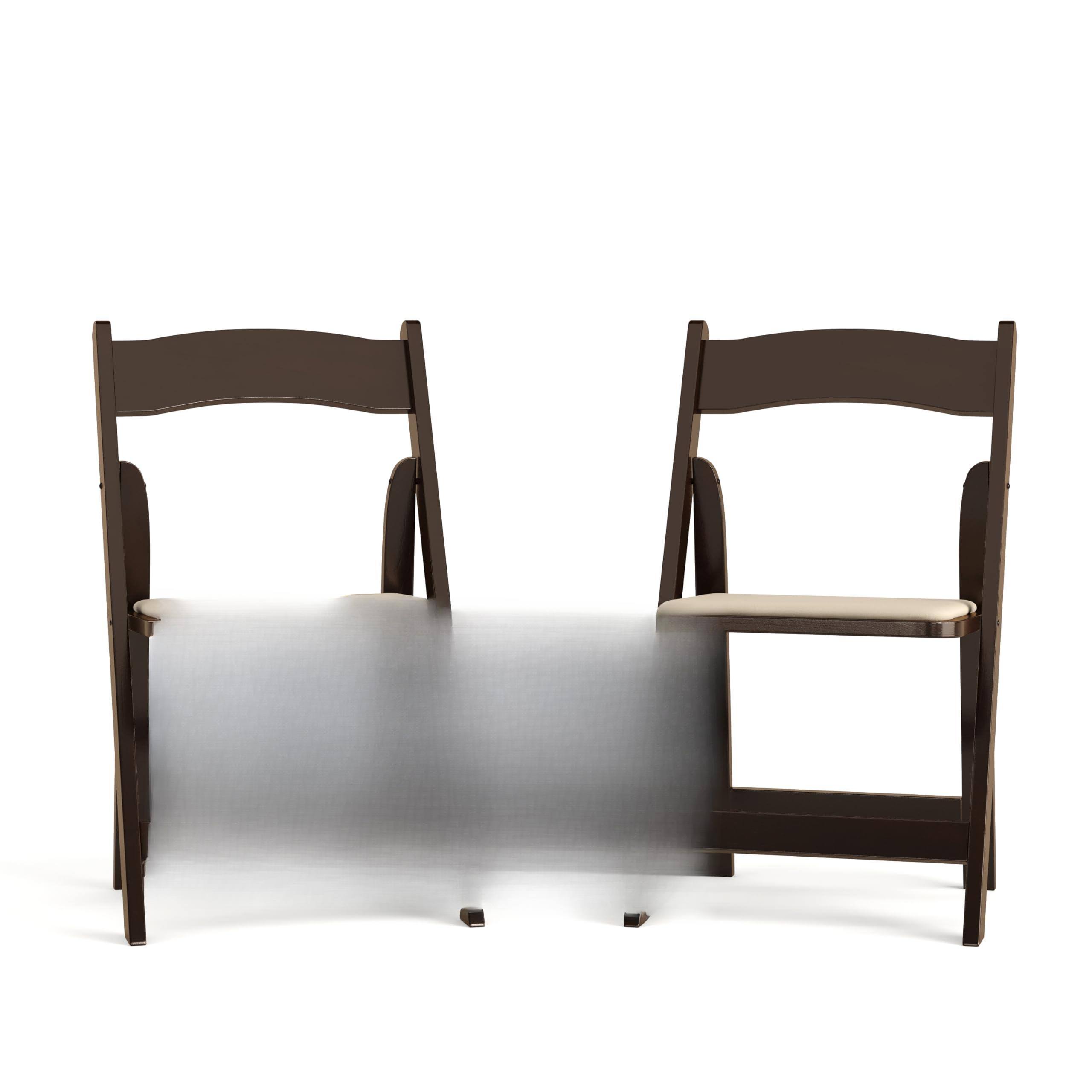 Front. JETRANSPORT - Hercules Series Beechwood Folding Event Chairs With Padded Seats Modern Wooden Banquet Set Of 4 SET OF 4 - Fruitwood Set of 2.