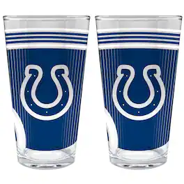 Great American Products - Indianapolis Colts Two-Piece 16oz. Pint Glass Set - Multicolor