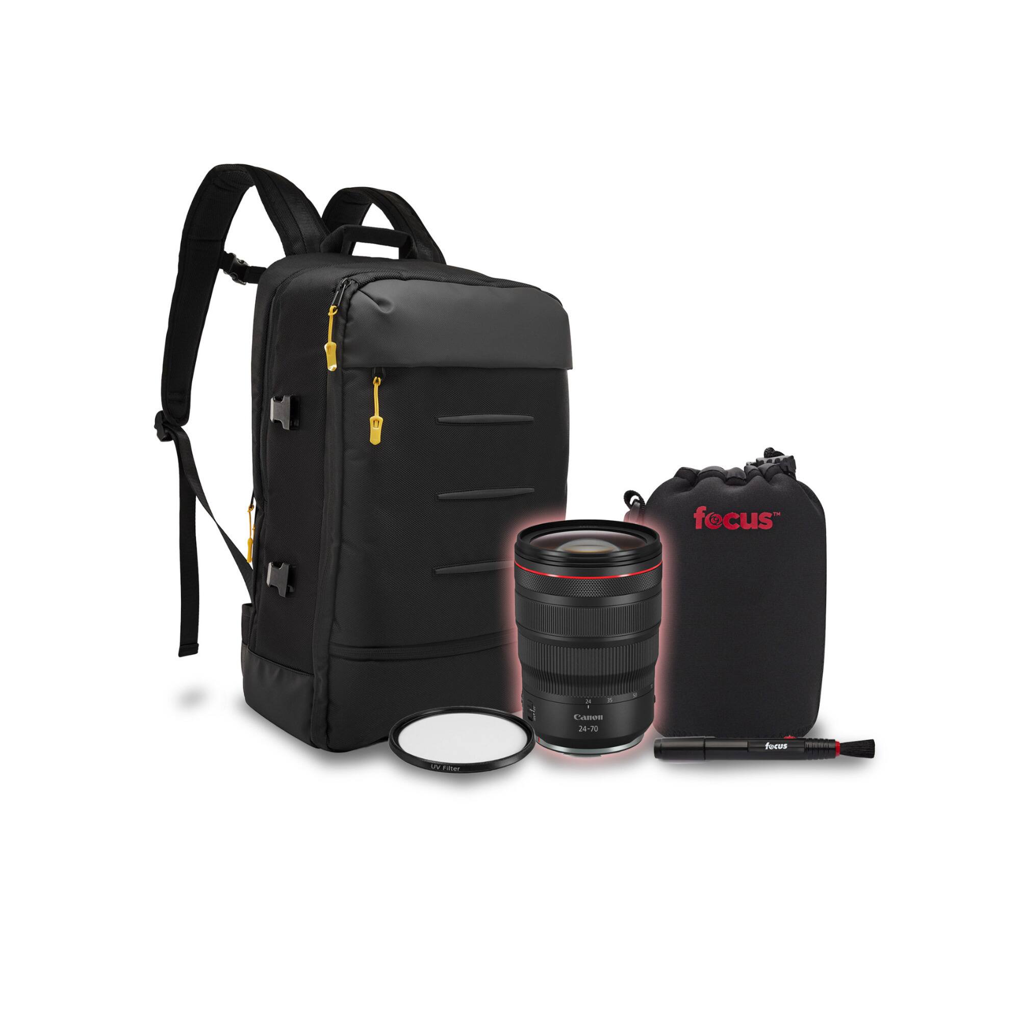 Canon RF 24 70mm f/2.8L IS USM Lens with Backpack, Lens Pen, and