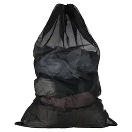 Unique Bargains - Practical Mesh Laundry Bag Large 23.6x35.4 Inch Fine Drawstring Net for Washing Machine and Home Travel Storage - Black