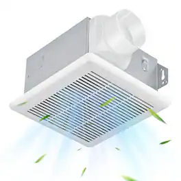 Akicon - 70 CFM Ceiling Bathroom Exhaust Fan - White