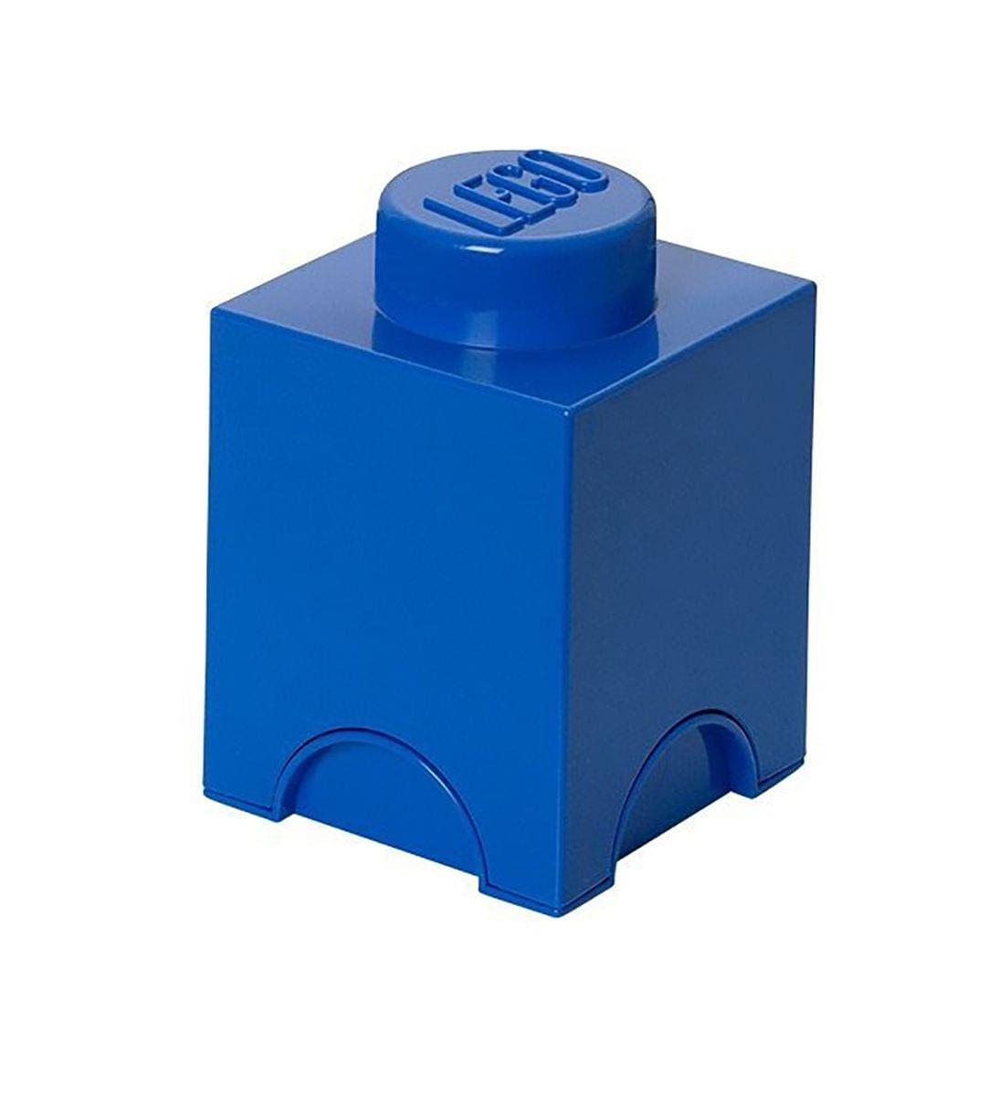 Front. Room Copenhagen - LEGO Storage Brick 1, Bright Blue - Blue.