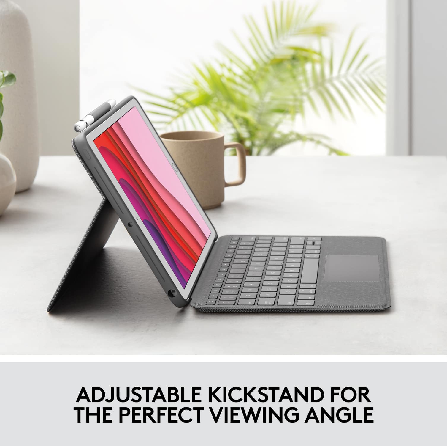 Adjustable kickstand for the perfect viewing angle.
