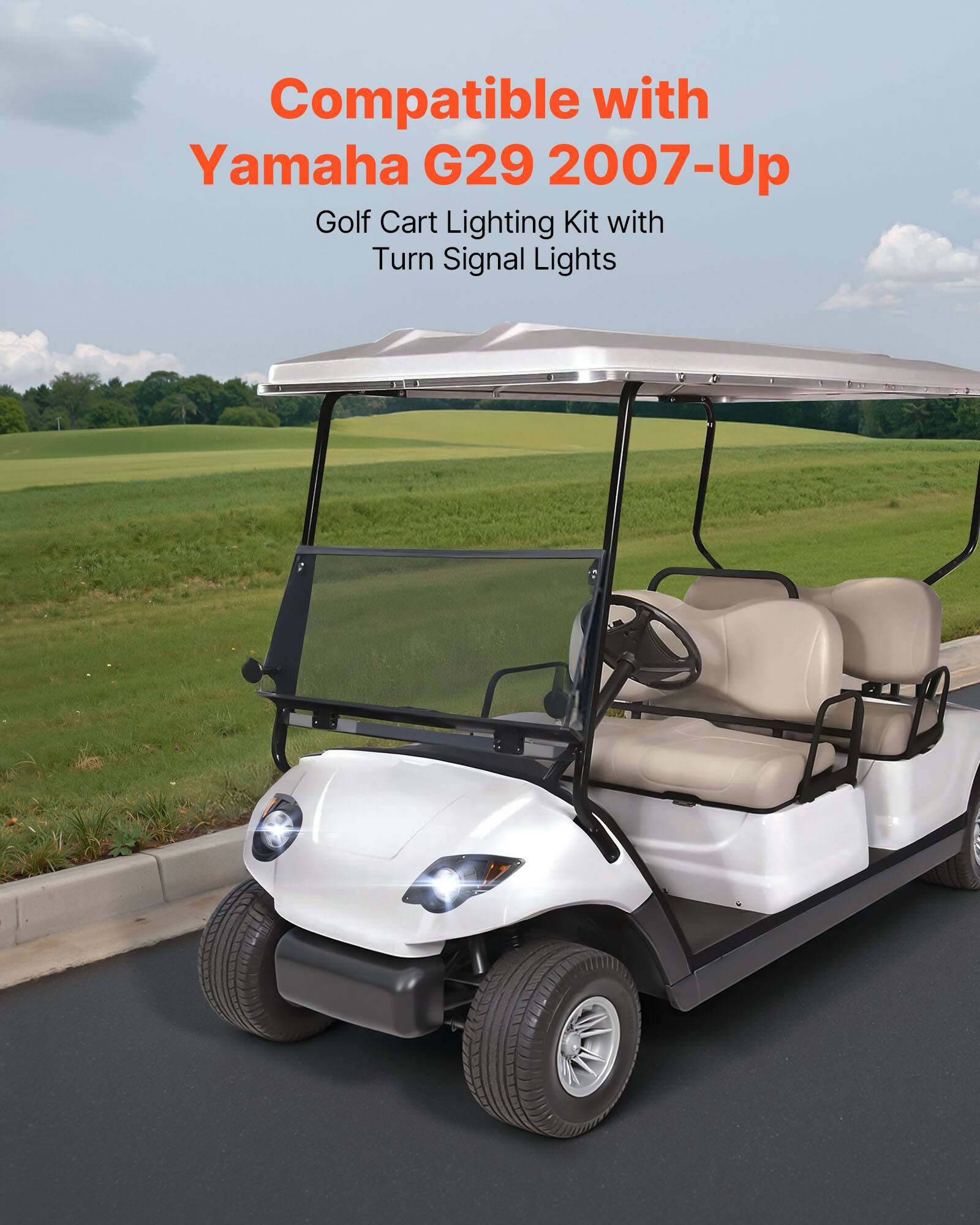 Compatible with  
Yamaha G29 2007-Up  
Golf Cart Lighting Kit with Turn Signal Lights