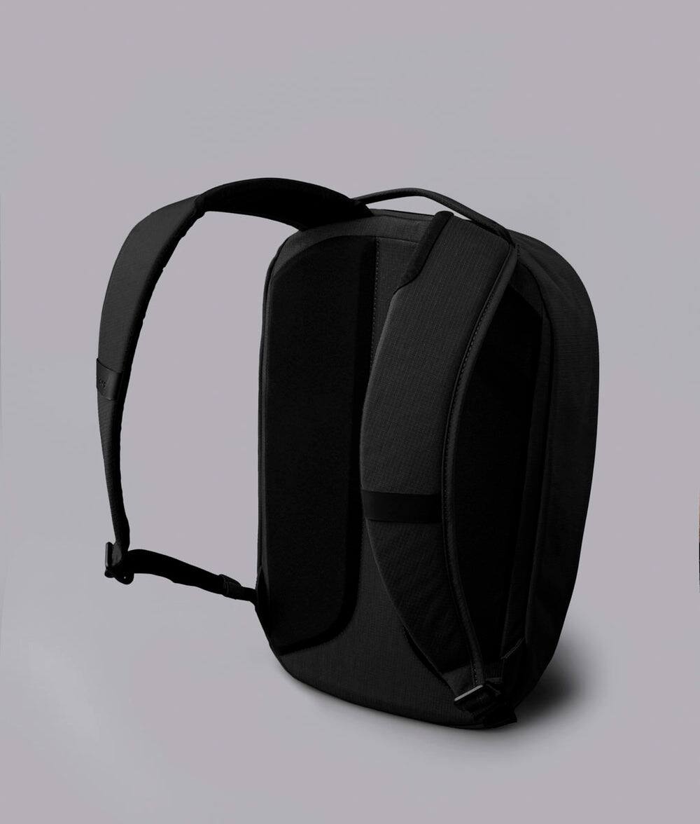 Back. ALPAKA - Metro Backpack 12L Laptop Backpack for Men, Backpack with Laptop Compartment (14"), 2 Compartments - Black Axoflux 400D Ripstop Nylon.