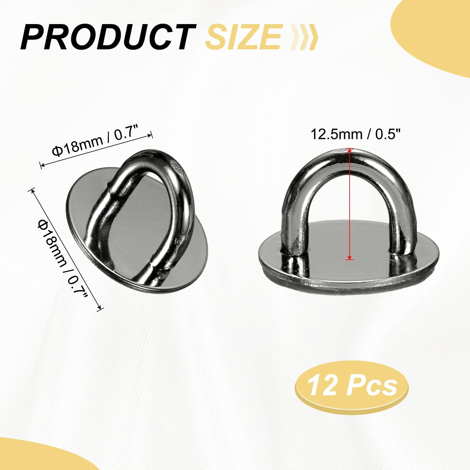 PRODUCT SIZE

- Ø18mm / 0.7"
- Ø12.5mm / 0.5"

12 Pcs