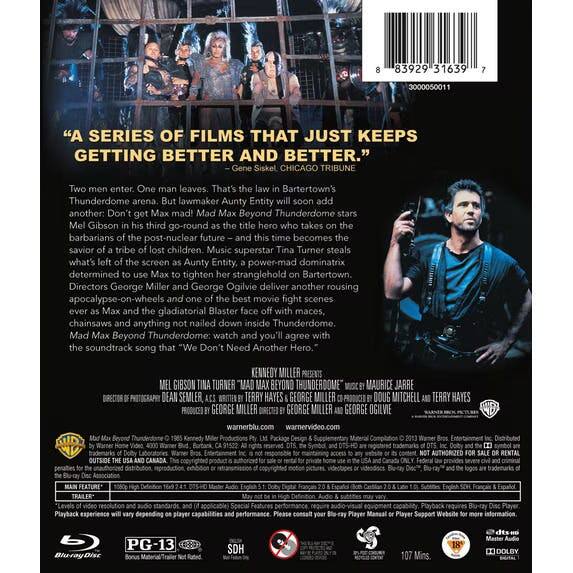 Angle. Mad Max 3: Beyond Thunderdome [Blu-ray].