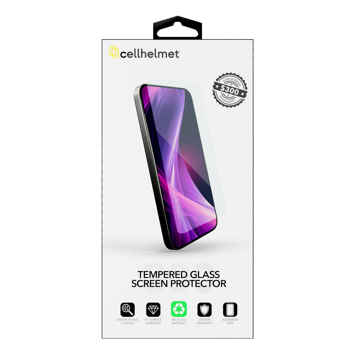 cellhelmet ACHENBEEAN SEREEN PAIR $300 * QUARTER TEMPERED GLASS SCREEN PROTECTOR ANTIMICROBIAL SURFACE COATING HARDNESS RECYCLED MATERIALS ALIGNMENT WARRANTY