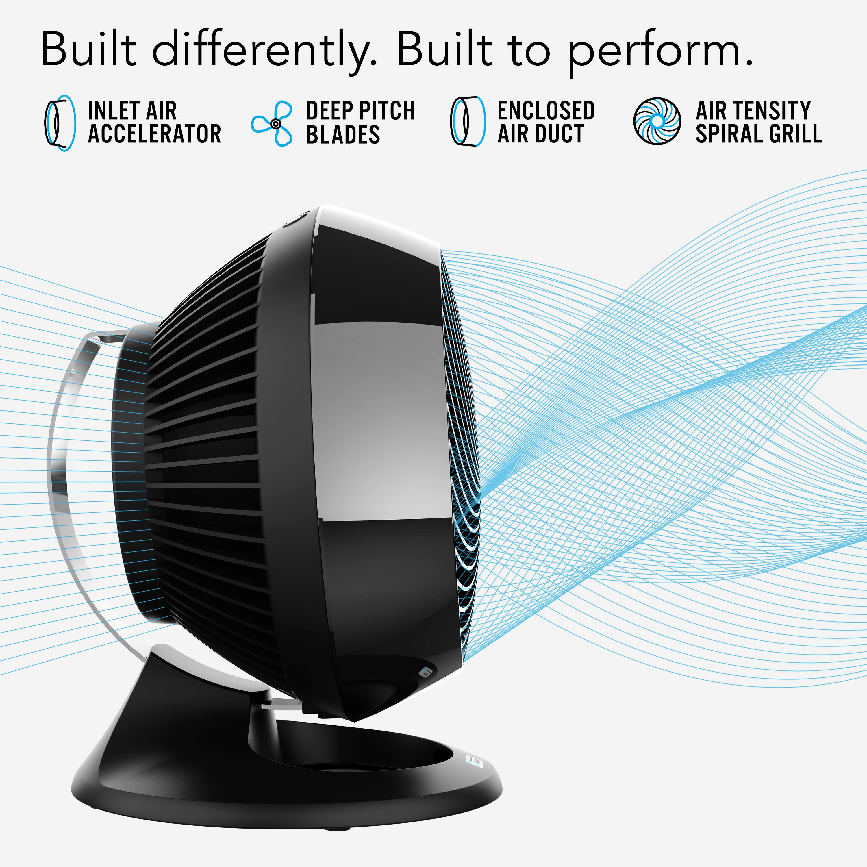 Built differently. Built to perform. Inlet air deep pitch enclosed air tensity accelerator blades air duct spiral grill.