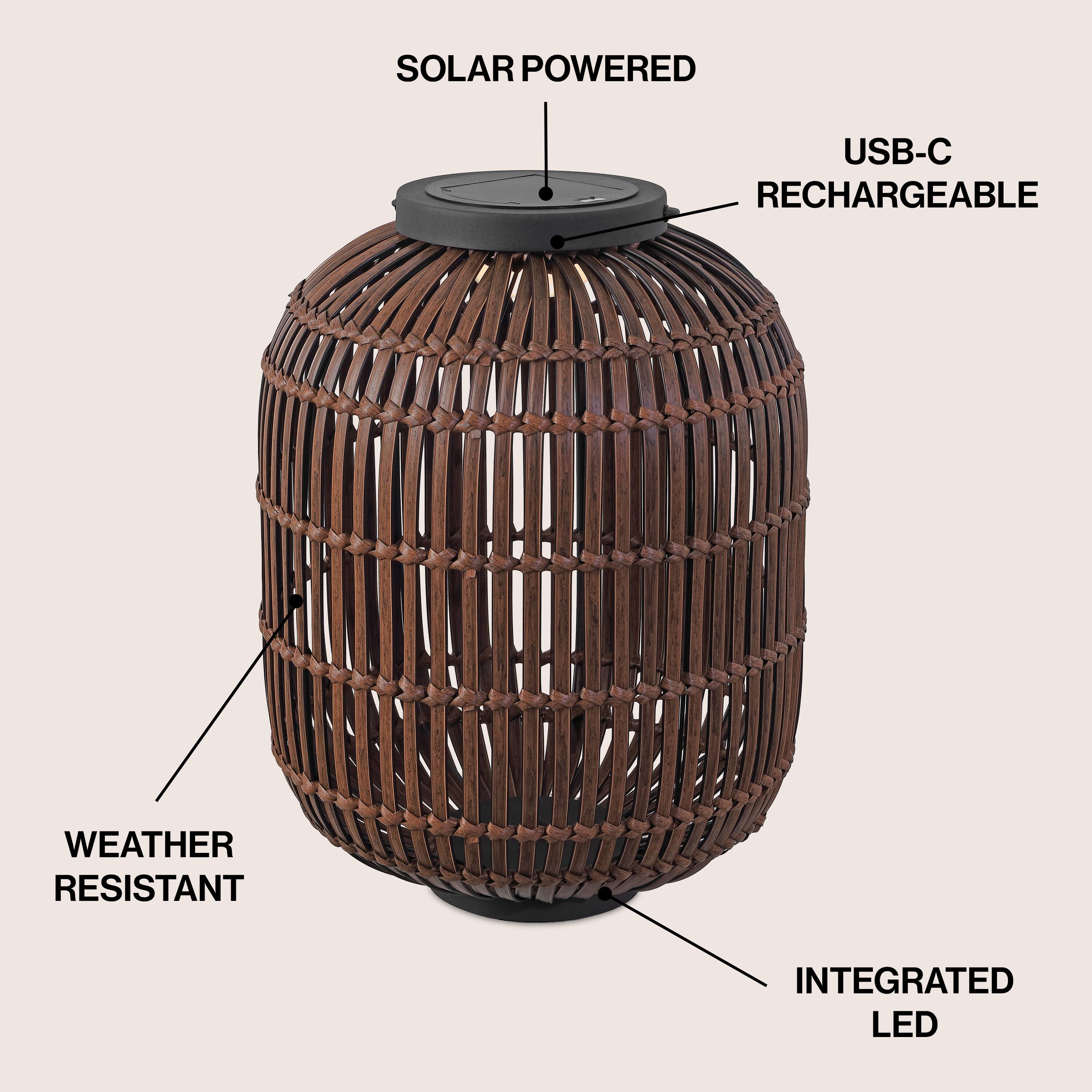 SOLAR POWERED USB-C RECHARGEABLE WEATHER RESISTANT INTEGRATED LED