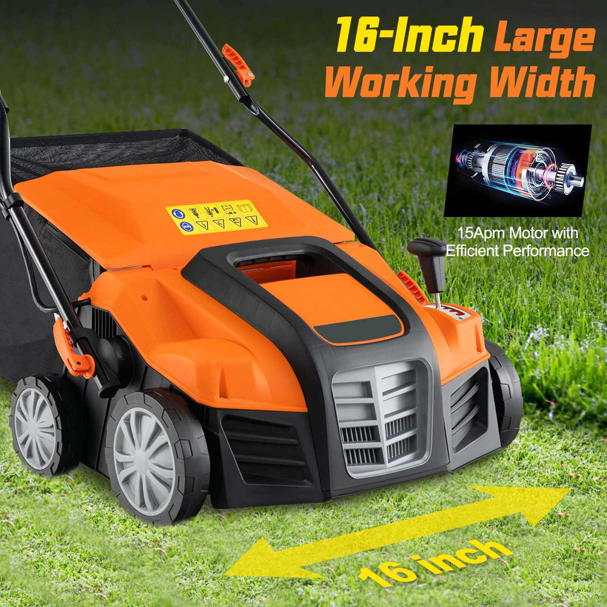 16-Inch Large Working Width  
15Apm Motor with Efficient Performance  
16 inch