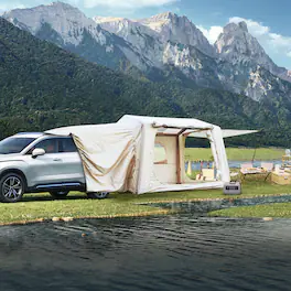 Anysun - 2-in-1 Tailgate & Standalone Camping Inflatable SUV Tent for 4/6/8 Persons, 4‑Season Waterproof Oxford, Easy Setup - Beige