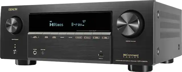 DENON
1 Atmos
B-ray
DC
QUICK SELECT
SOURCE SELECT
TUNER
PRESET
CH +
ZONE2
ON
ICPP
JONK
SOURCE
DIMMER
STATUS
1
CBL/SAT
2
Maray
CEA
3
CO
4
12
MASTER VOLUME
PHONES
SETUP
MC
SWVIA
IN-Command SERIES
8
INTEGRATED NETWORK AV RECEIVER
AVR-X3900H