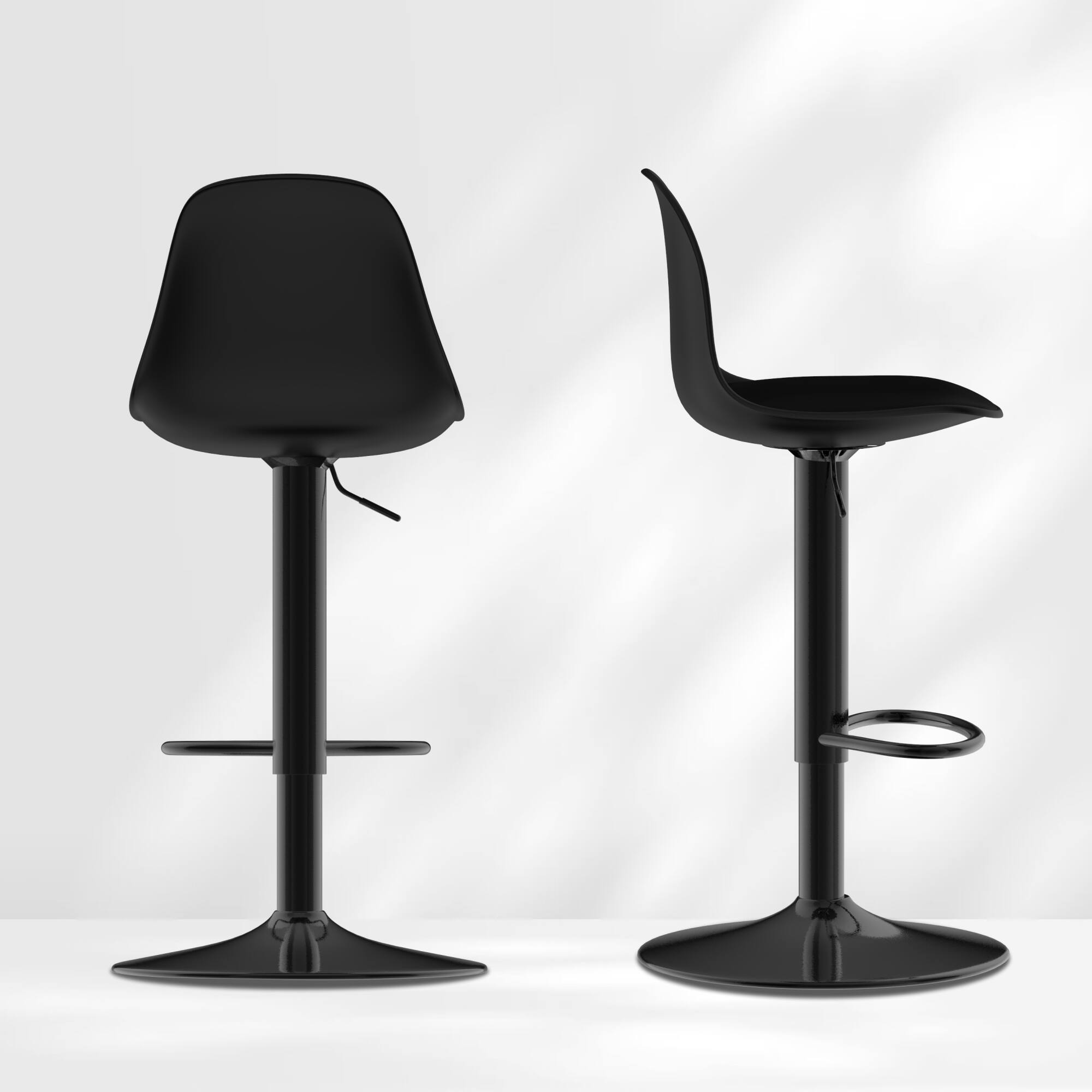 Back. FlexiSpot - BS1B Adjustable Height Swivel Counter Stool - Black.