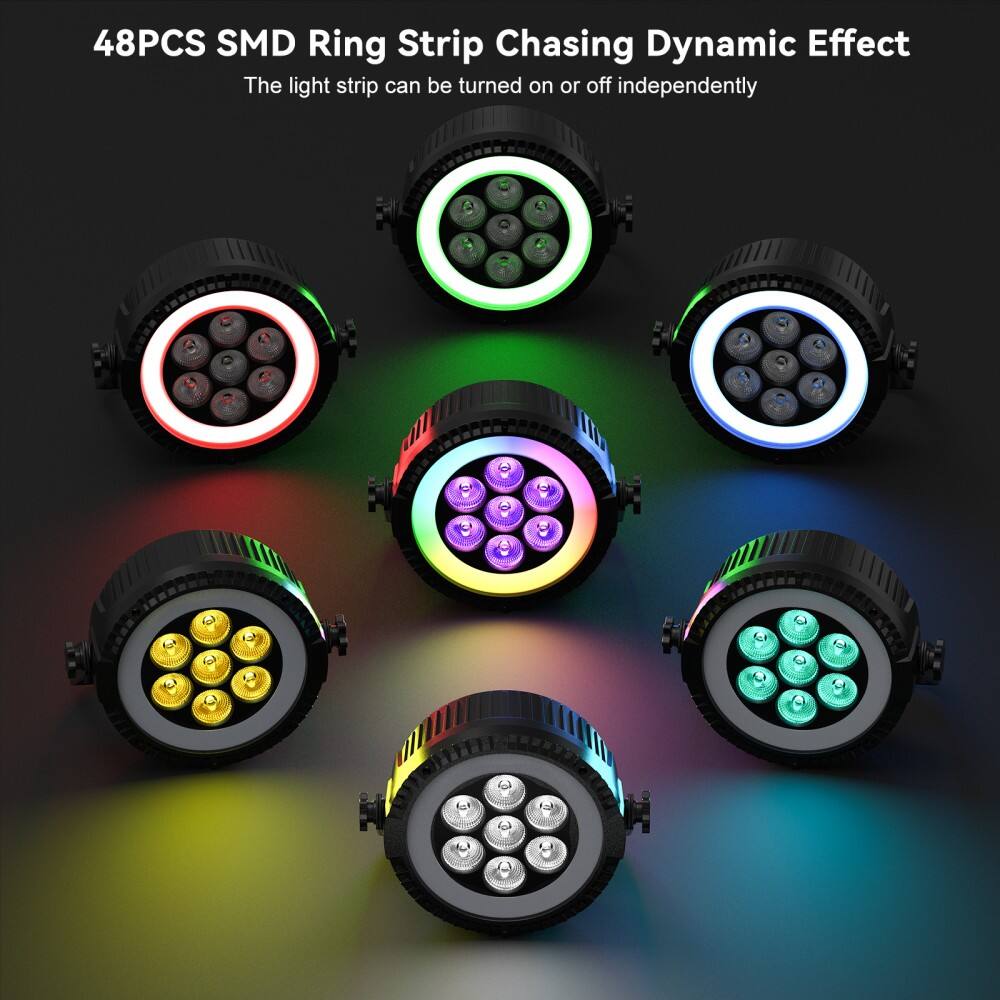 48PCS SMD Ring Strip Chasing Dynamic Effect  
The light strip can be turned on or off independently