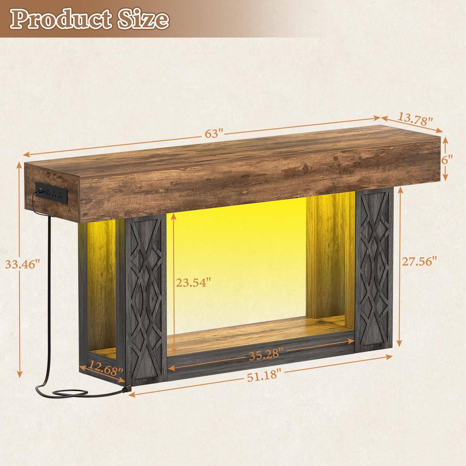 Product Size: 63" x 13.78" x 6" x 33.46" x 23.54" x 27.56" x 12.68" x 35.28" x 51.18"