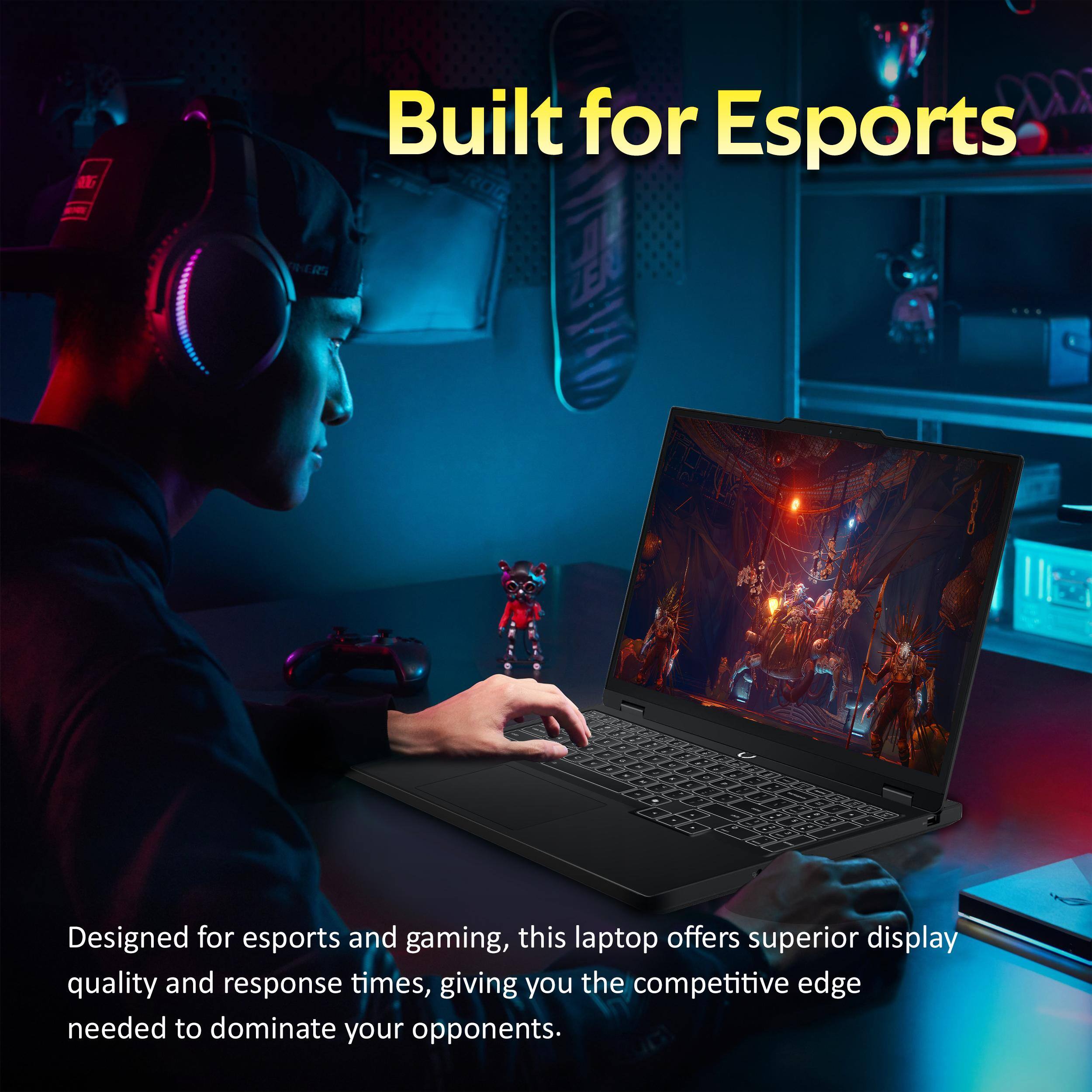 Built for Esports

Designed for esports and gaming, this laptop offers superior display quality and response times, giving you the competitive edge needed to dominate your opponents.