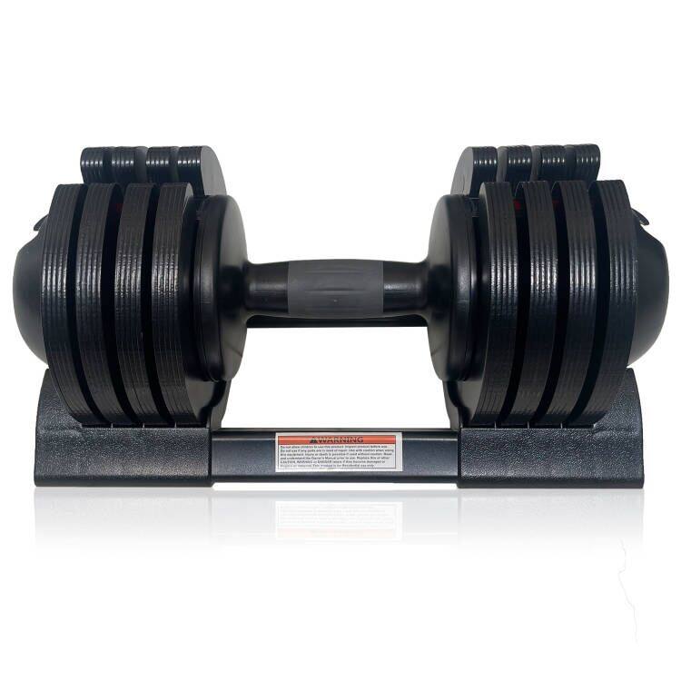 Angle. ELEMENT ACE - Adjustable Dumbbell 22LBS - Strength Training for Home Gym Workouts - Black.
