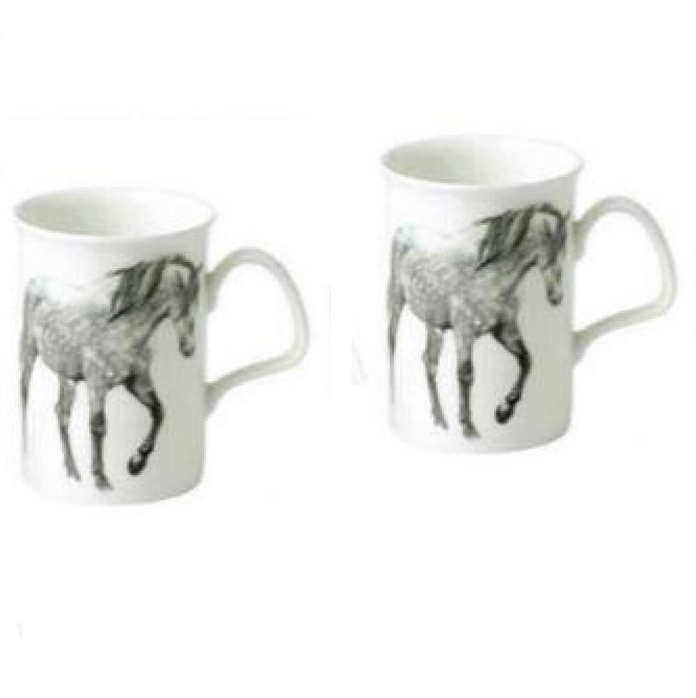 Alt View 3. Jiallo - Roy Kirkham Lancaster Mug - My Horse Set of 6, Bone China Ceramic Made in England - Mutli color.