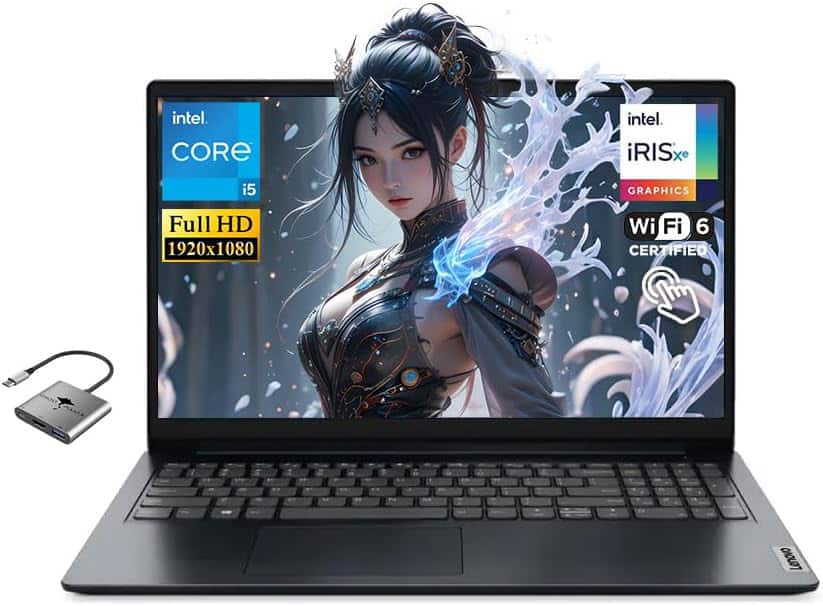 Lenovo - IdeaPad 15.6" FHD Touchscreen Laptop, Intel Core i5-1335U(10-Core Up to 4.6 GHz) 16GB RAM 1TB SSD w/Hub - Abyss Blue