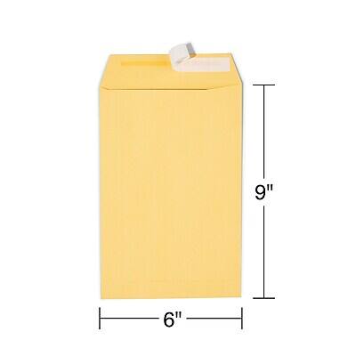 Alt View 2. Staples - QuickStrip EasyClose Kraft Self Seal #1 Catalog Envelopes, 6" x 9", 100/Box (ST20140/20140) - Kraft.