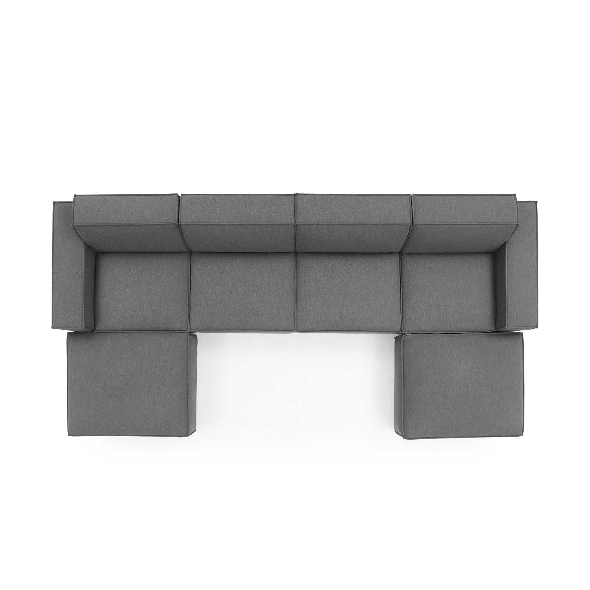 Angle. Modway - Restore 6-Piece Sectional Sofa by Modway - Brown.