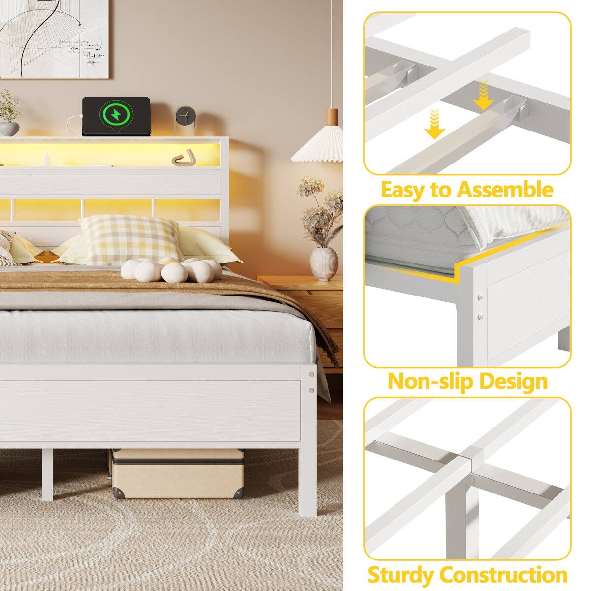 Easy to Assemble  
Non-slip Design  
Sturdy Construction